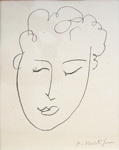 Matisse_visage de jeune fille